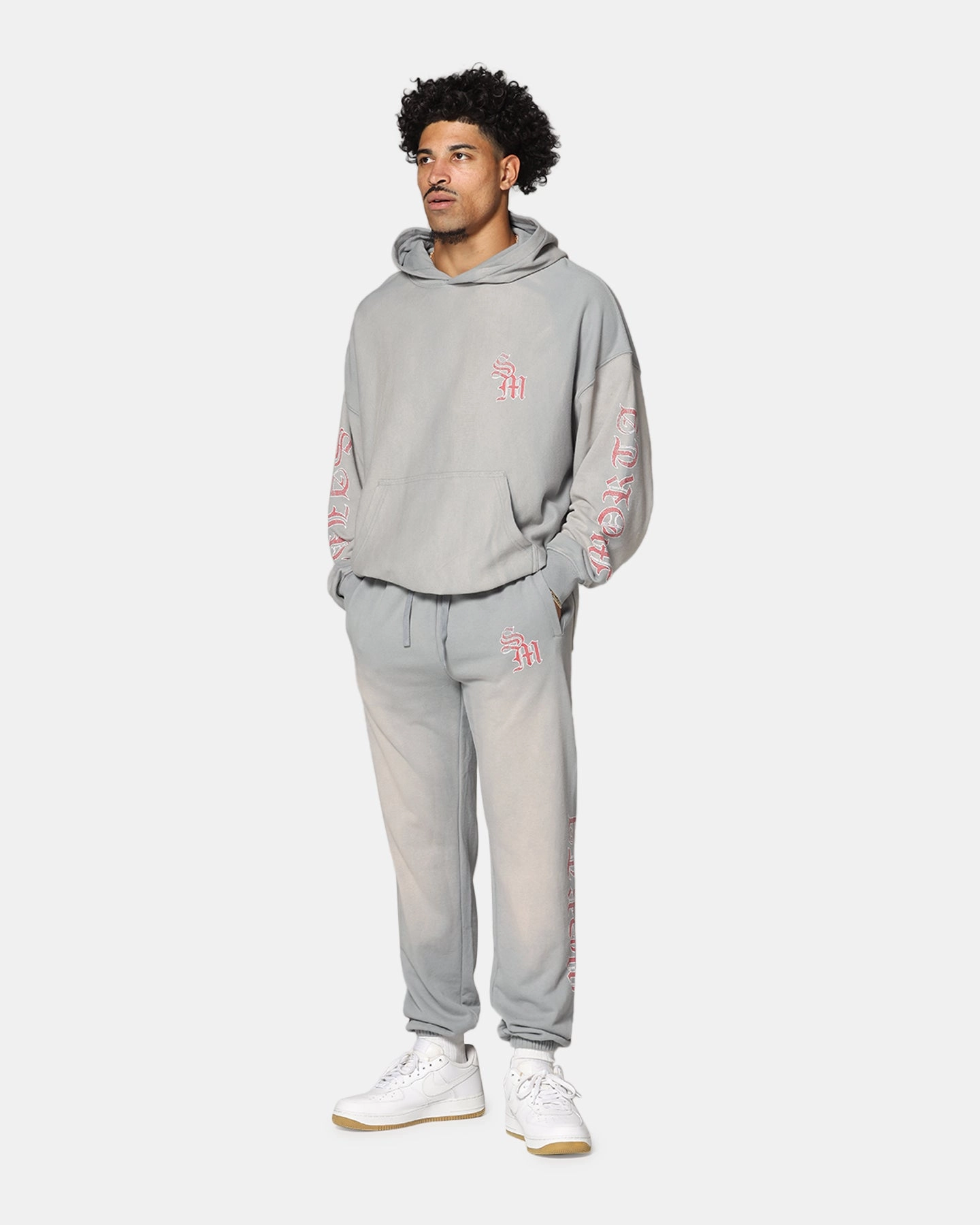 Rubberized Hem SecureZipperClosures Saint Morta Hardcore Sweatpants Sunfade Grey