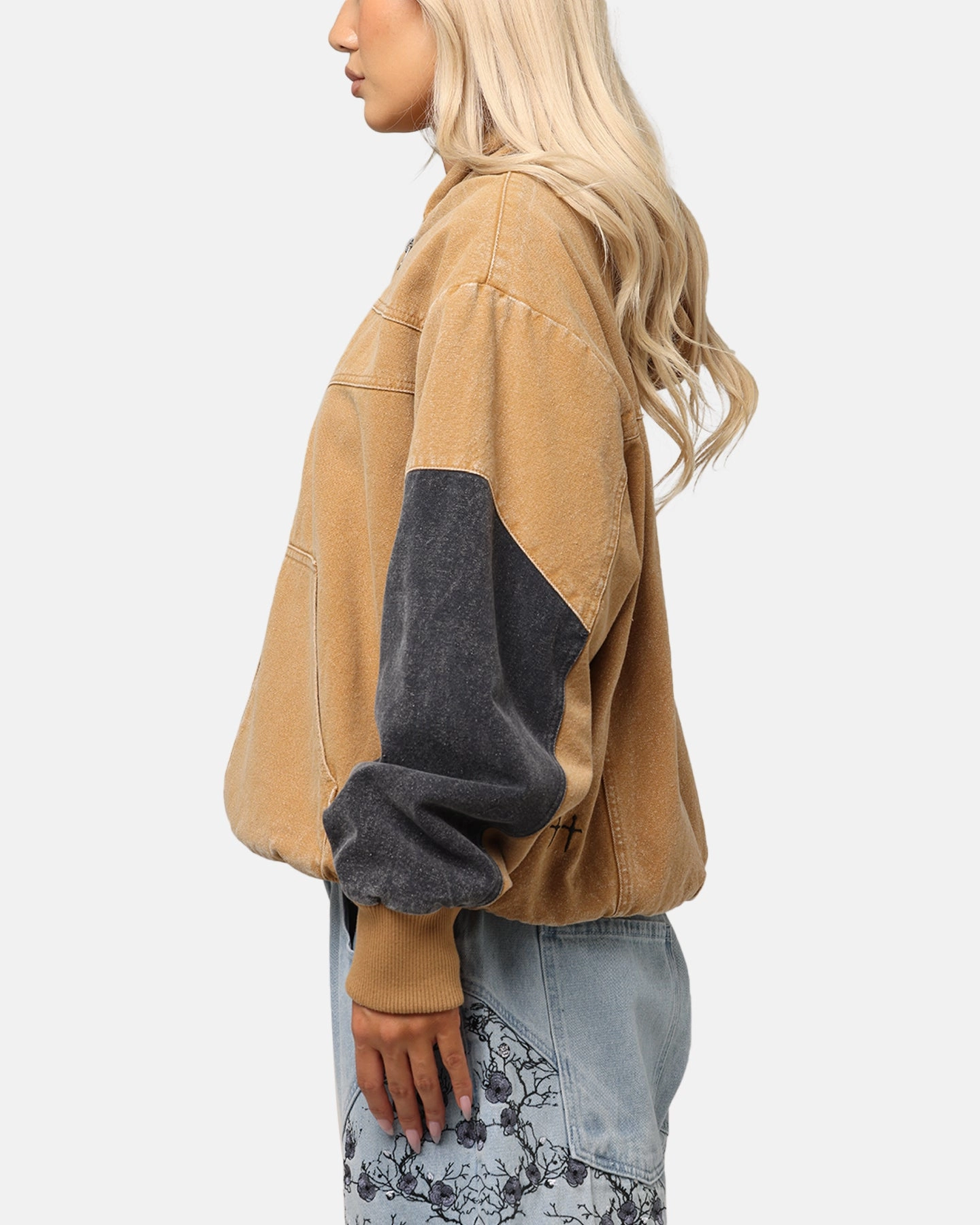 Saint Morta Hooded Workwear Jacket Tan/Black Hearing-aid