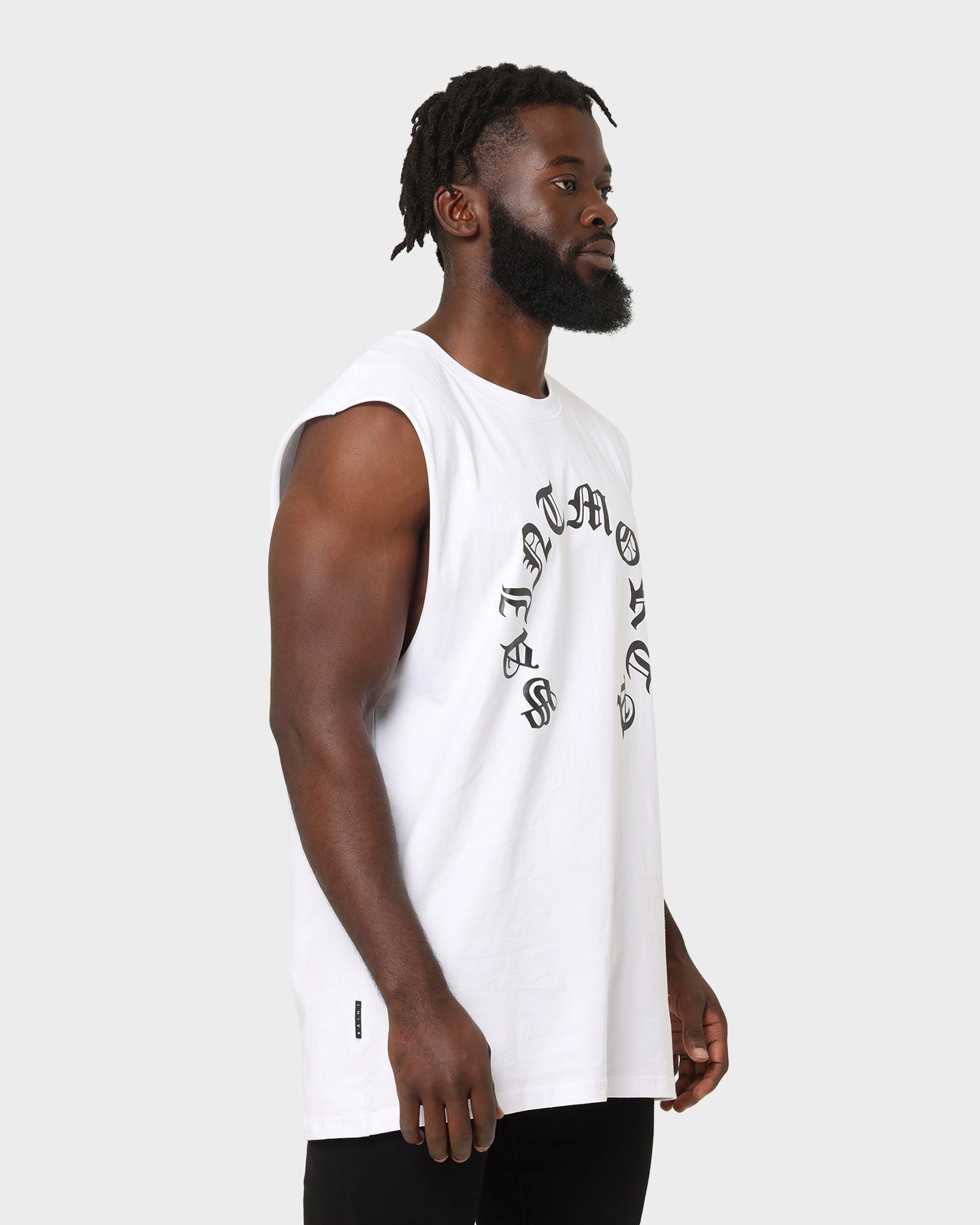 Everyday Style Trend Saint Morta Humanity Oversized Muscle T-Shirt White