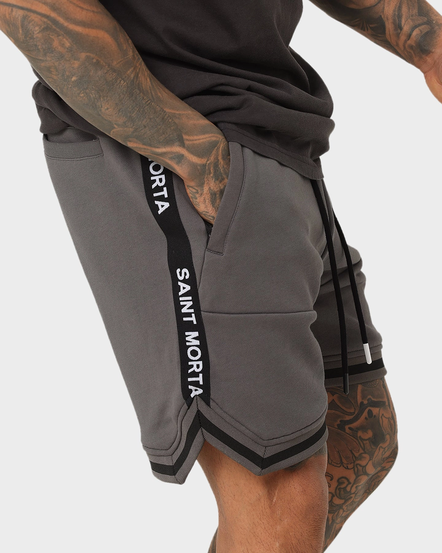 Beach essential Side Pockets Saint Morta Icon X Fleece Short Dark Grey