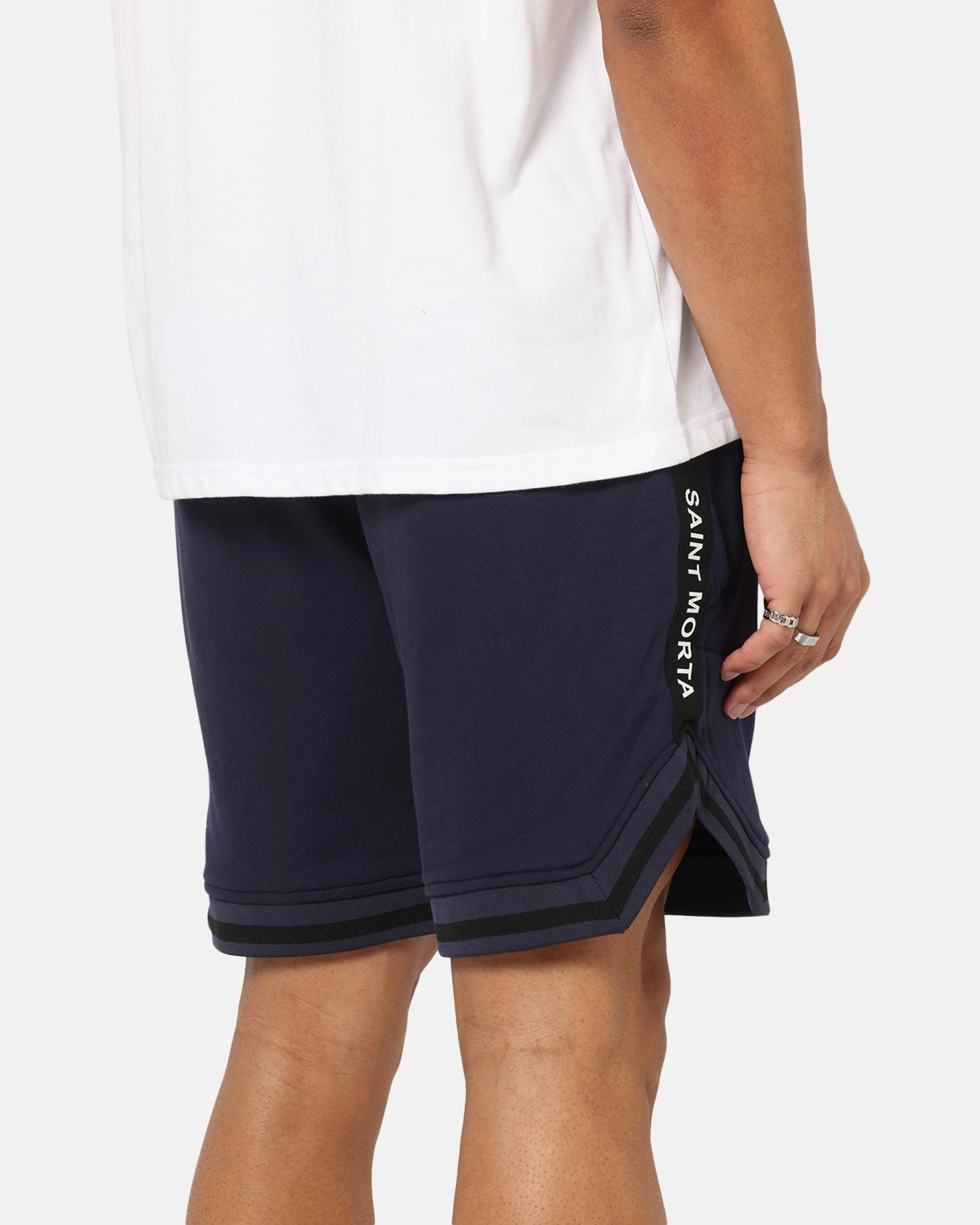 Wide Leg Opening Saint Morta Icon X Fleece Short Indigo