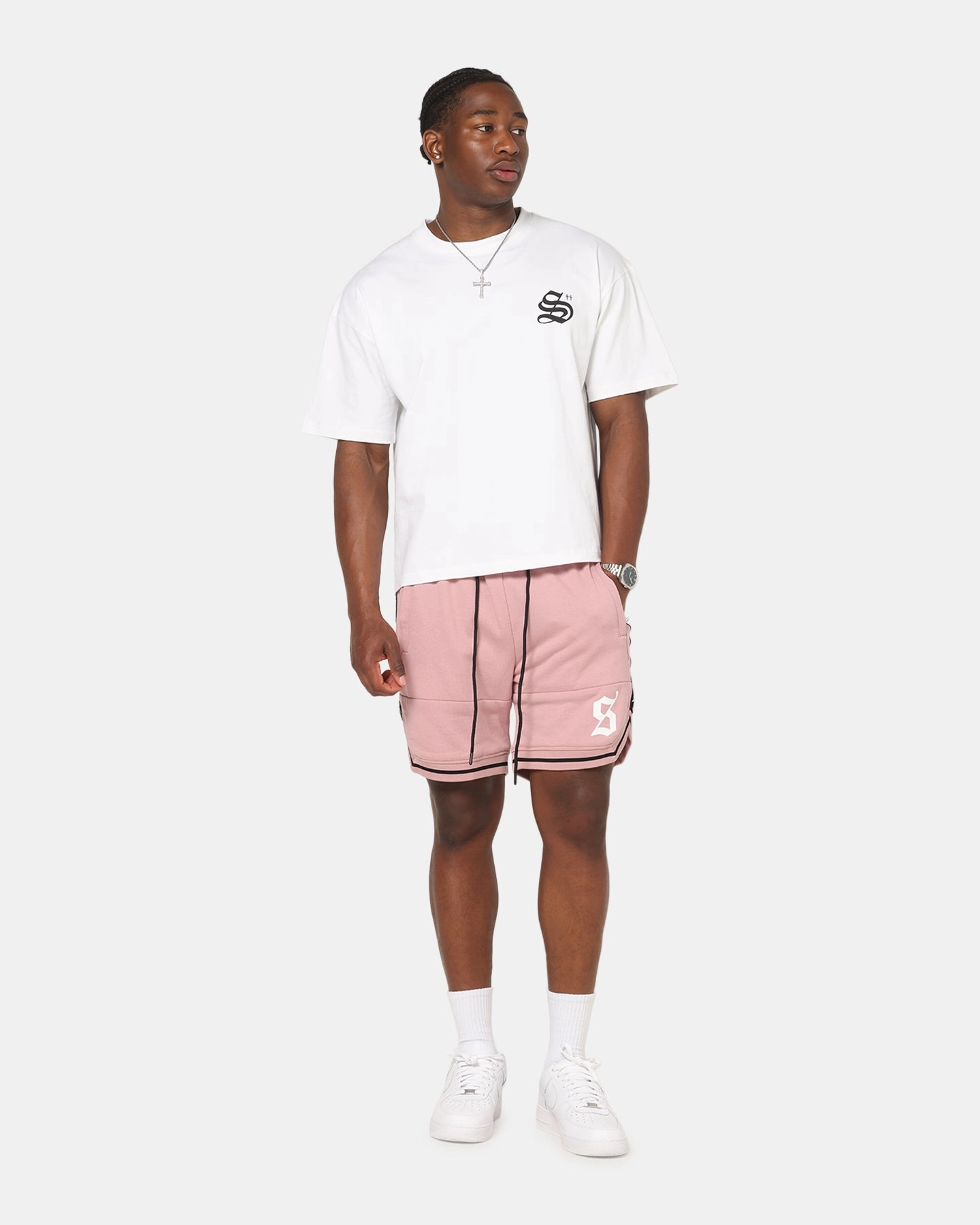 Day Trip Wear Saint Morta Icon X Fleece Shorts Dusty Pink