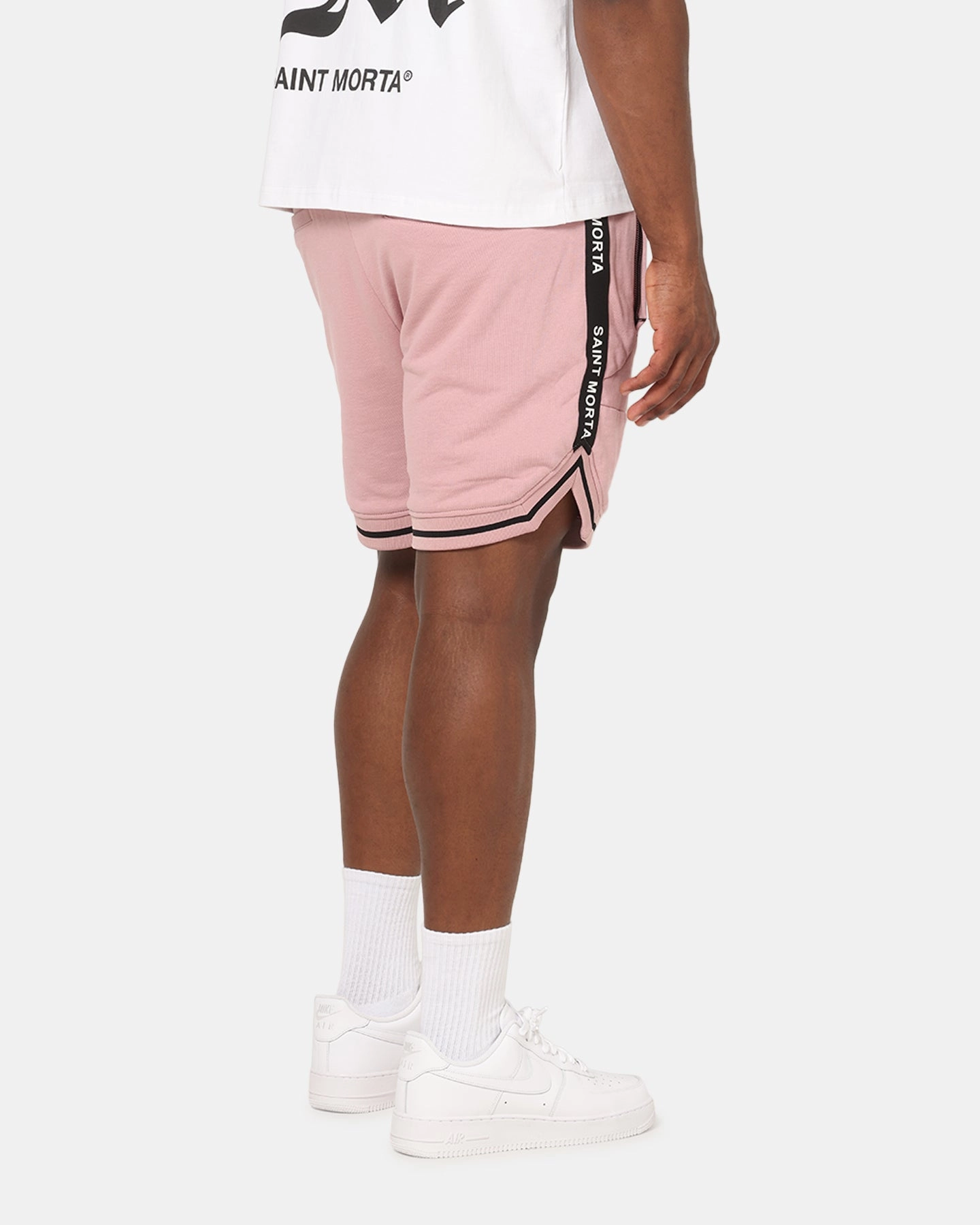 Saint Morta Icon X Fleece Shorts Dusty Pink FoldOverClosure