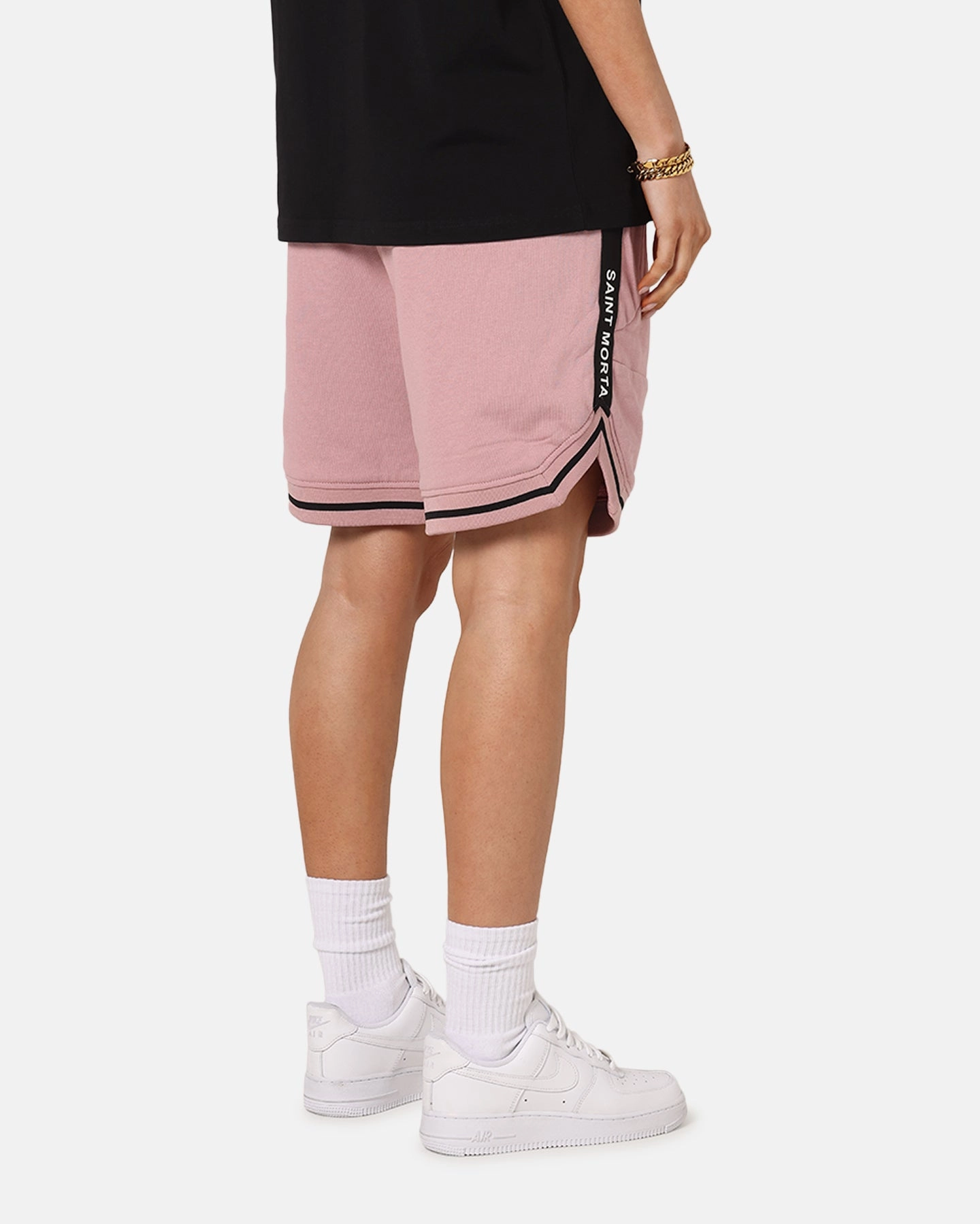 Hidden Storage Compartment Microfiber Blend Fabric Saint Morta Icon X Fleece Shorts Dusty Pink