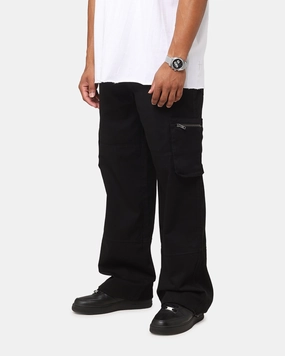 Saint Morta Inutero Baggy Cargo Pants Black Soft Touch Material