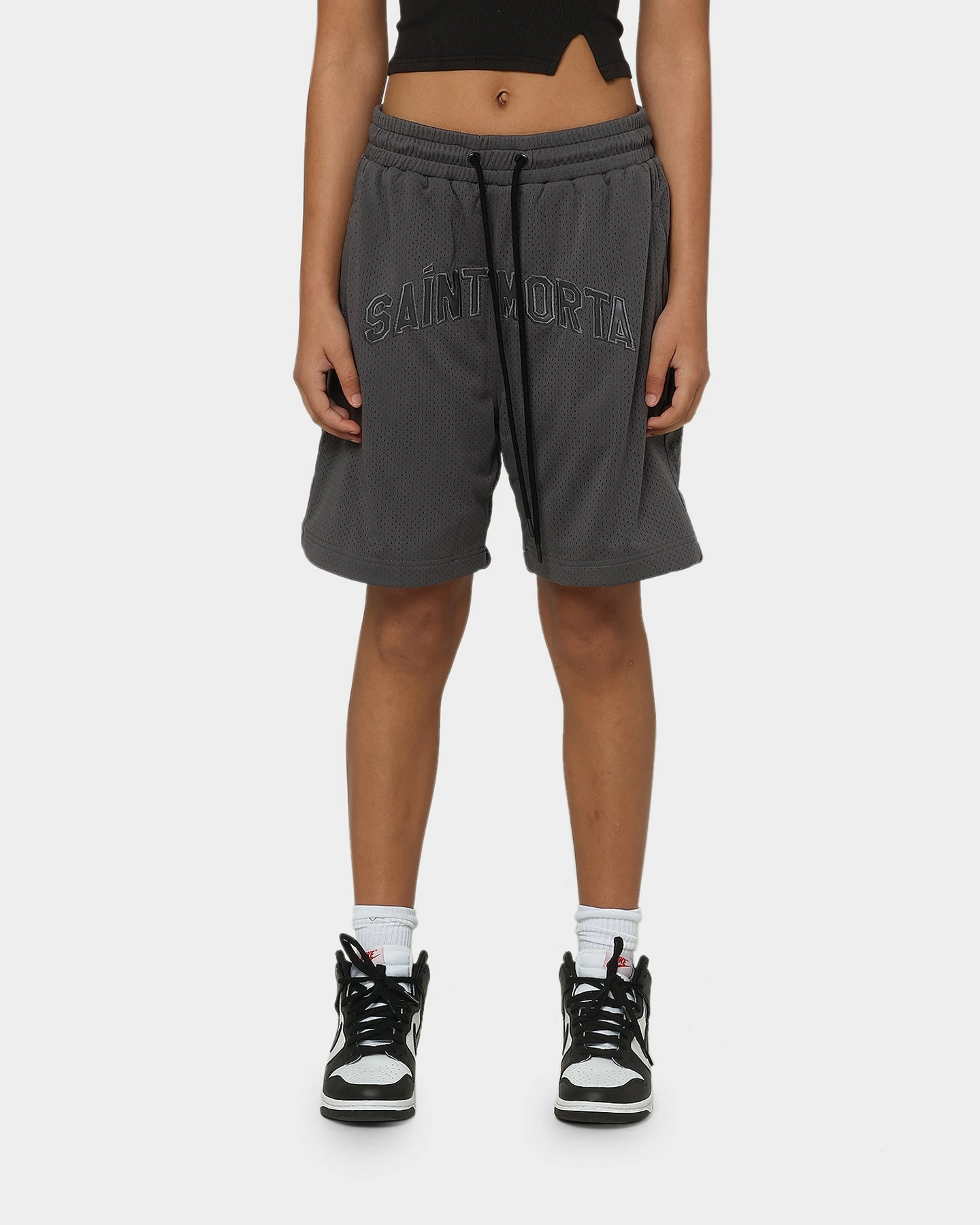 tumble dry Breezy Comfort Saint Morta Kingdom Basketball Shorts Dark Grey