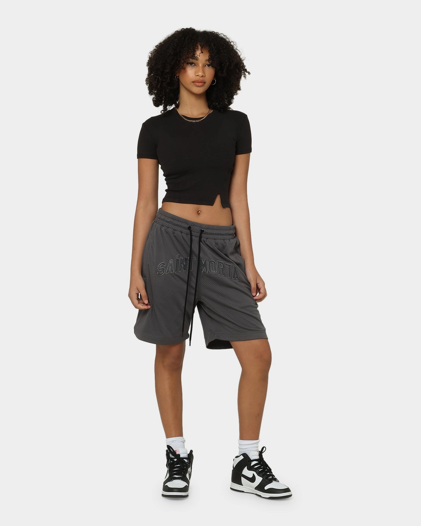 Chill Mood Saint Morta Kingdom Basketball Shorts Dark Grey