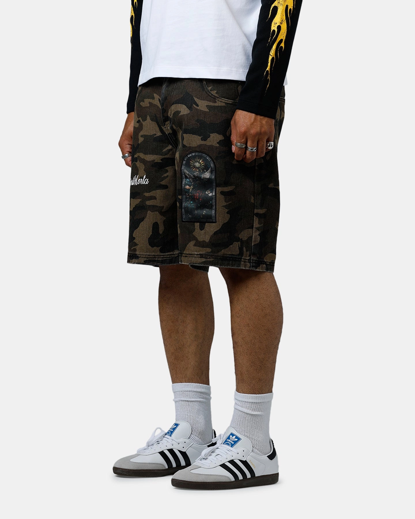 graduation season WideLegOpening Saint Morta Kingdomcome Baggy Shorts Camo