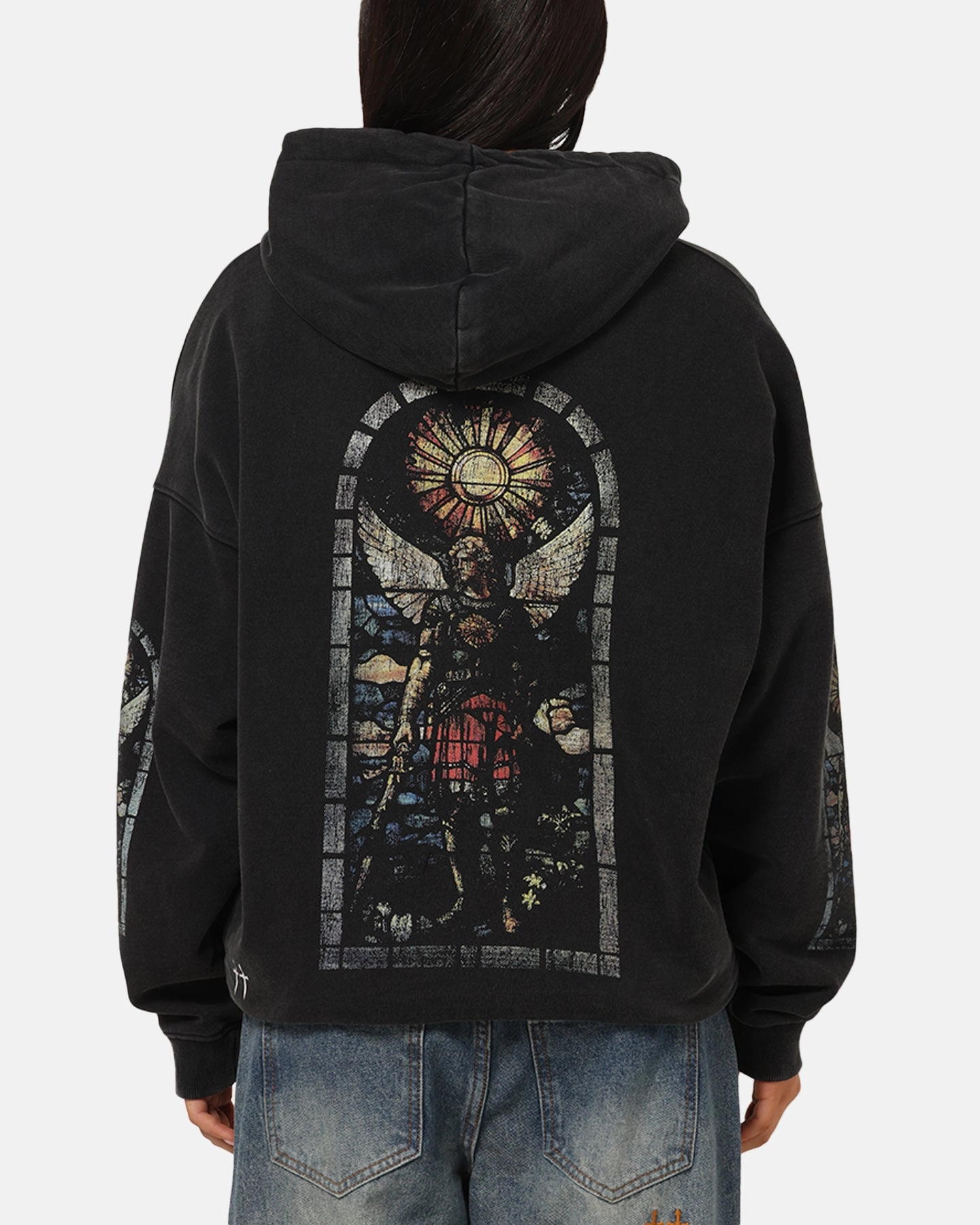 Saint Morta Kingdomcome Boxy Zip Hoodie Black Dingo like Shark like
