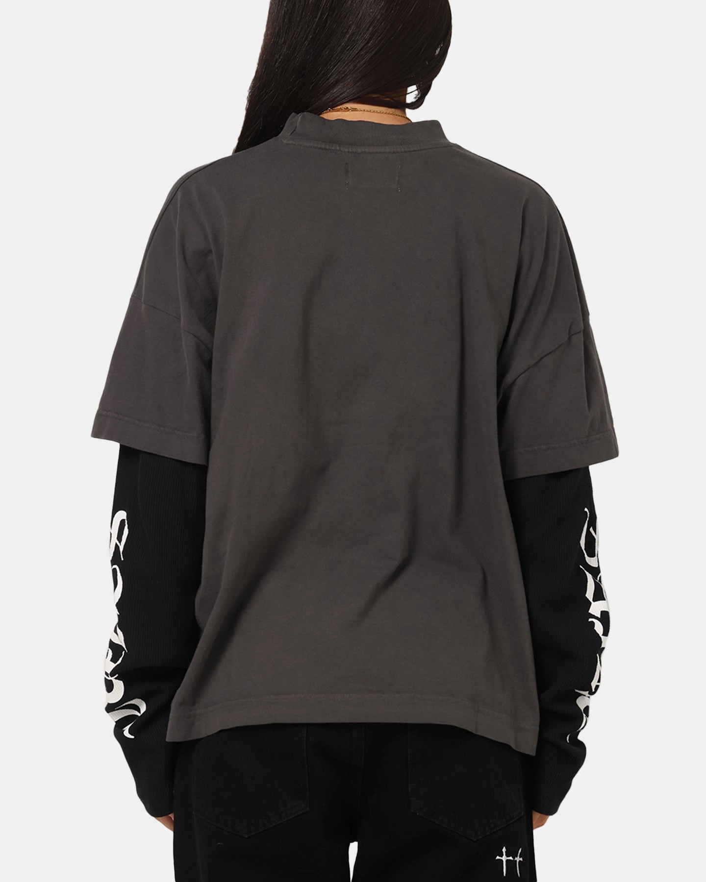 Non Restrictive Cut Saint Morta Kingdomcome Long Sleeve T-Shirt Washed Charcoal