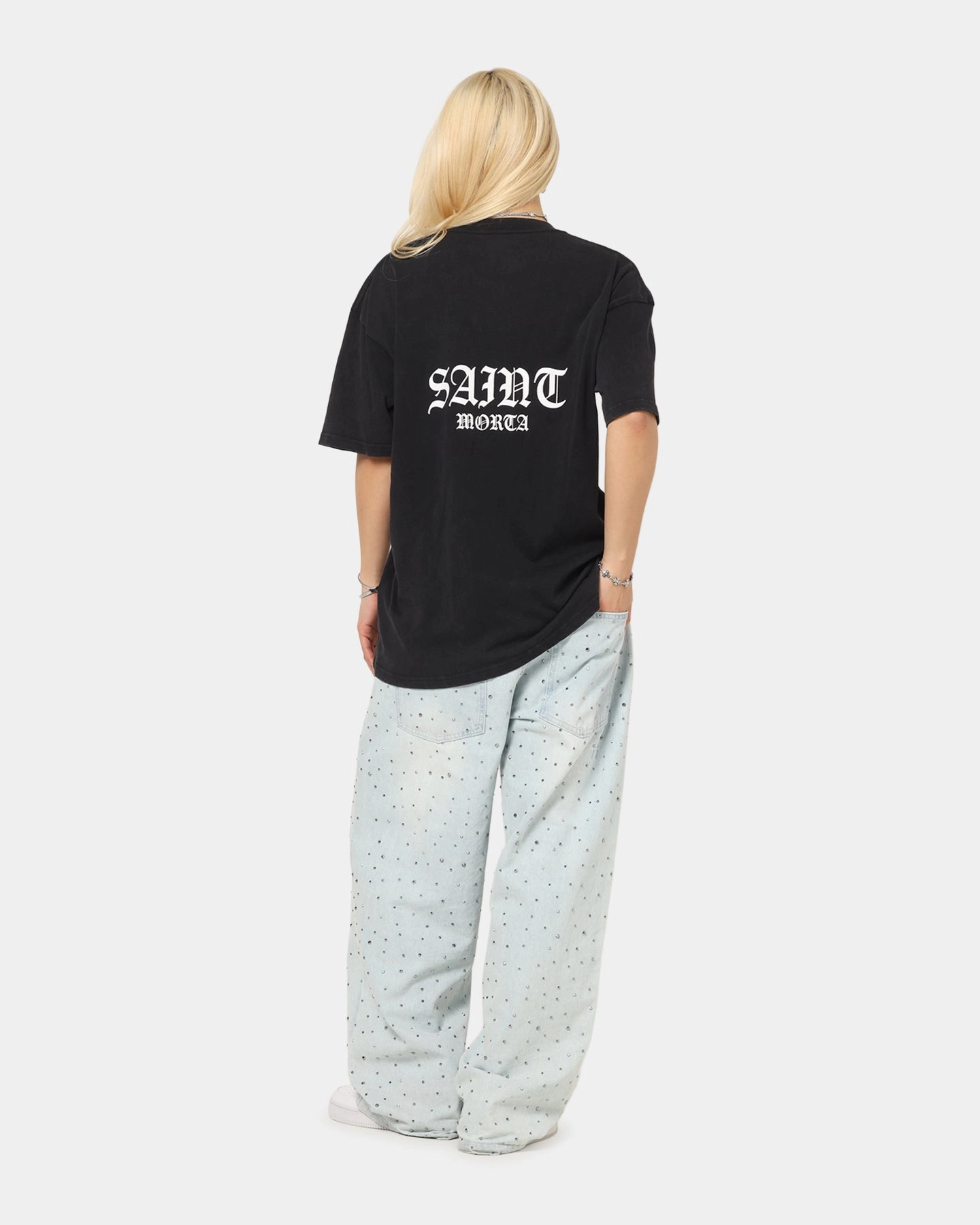 Low Profile Collar Limited Edition Saint Morta Kingdomcome T-Shirt Vintage Black