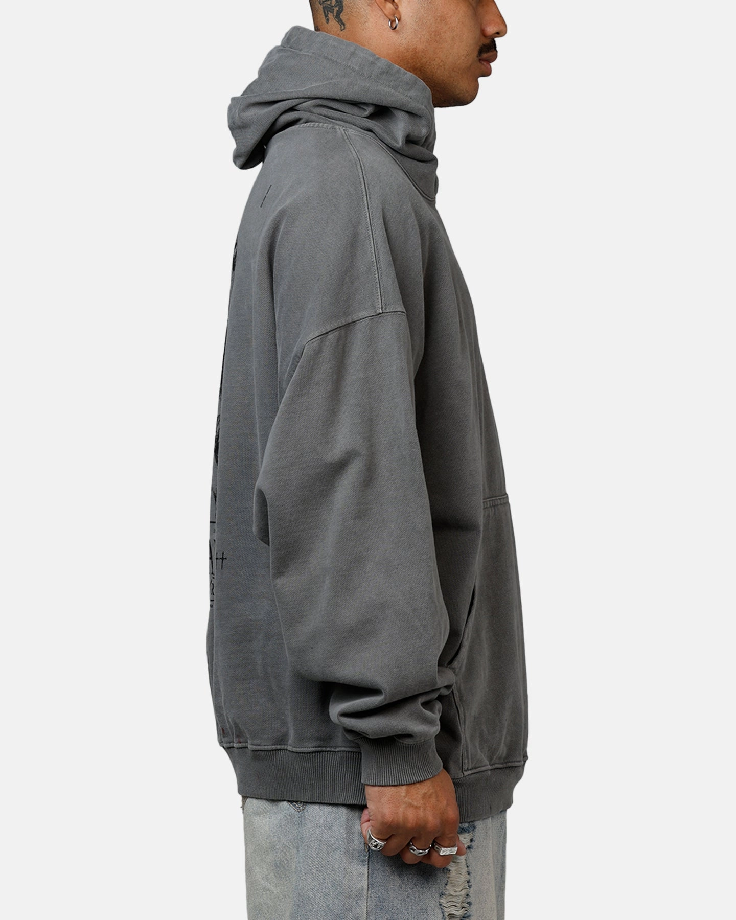 Saint Morta Lost Souls Premium Hoodie Washed Charcoal suitable for video shooting Versatile Design