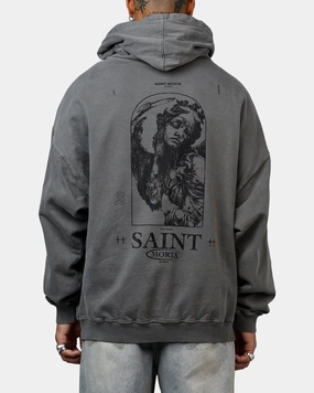suitable for fashion contests Fresh Function Saint Morta Lost Souls Premium Hoodie Washed Charcoal