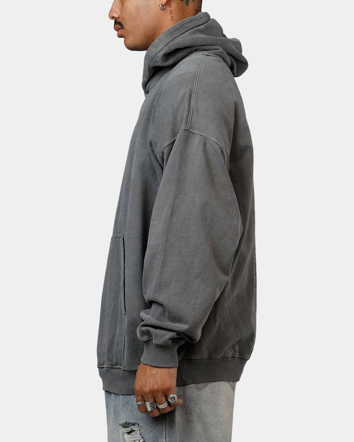 Saint Morta Lost Souls Premium Hoodie Washed Charcoal Luxury