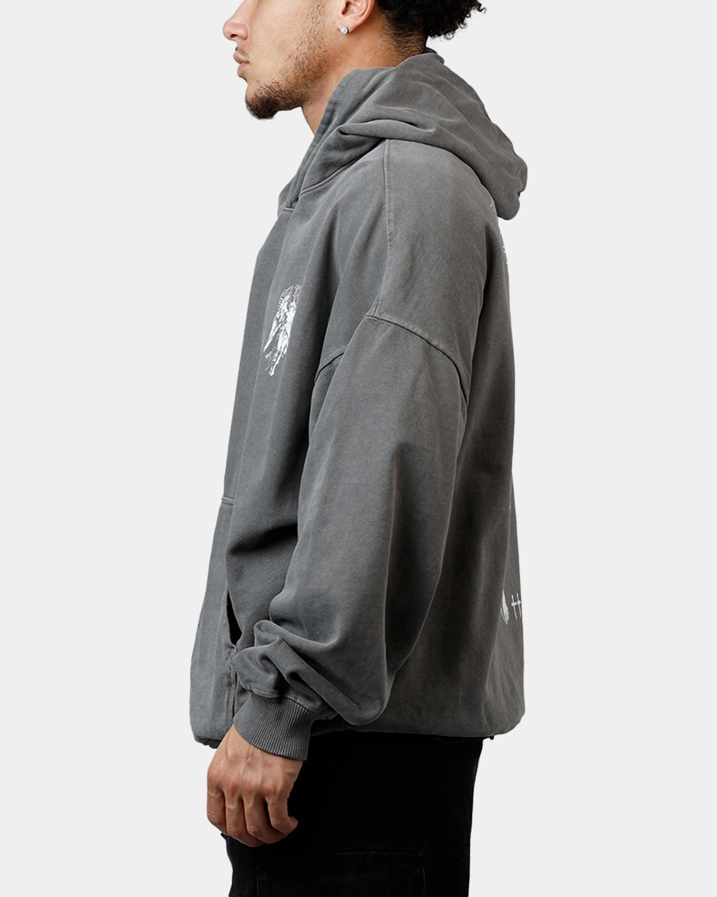 Sanction Saint Morta Lucian Premium Hoodie Washed Charcoal