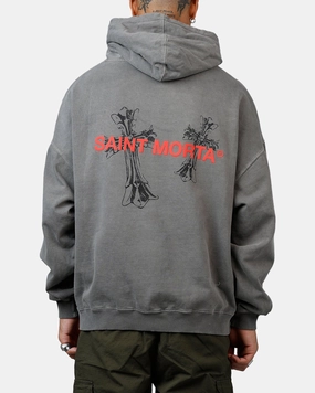 Soft Functional Outerwear Saint Morta Memoriam Boxy Hoodie Washed Charcoal
