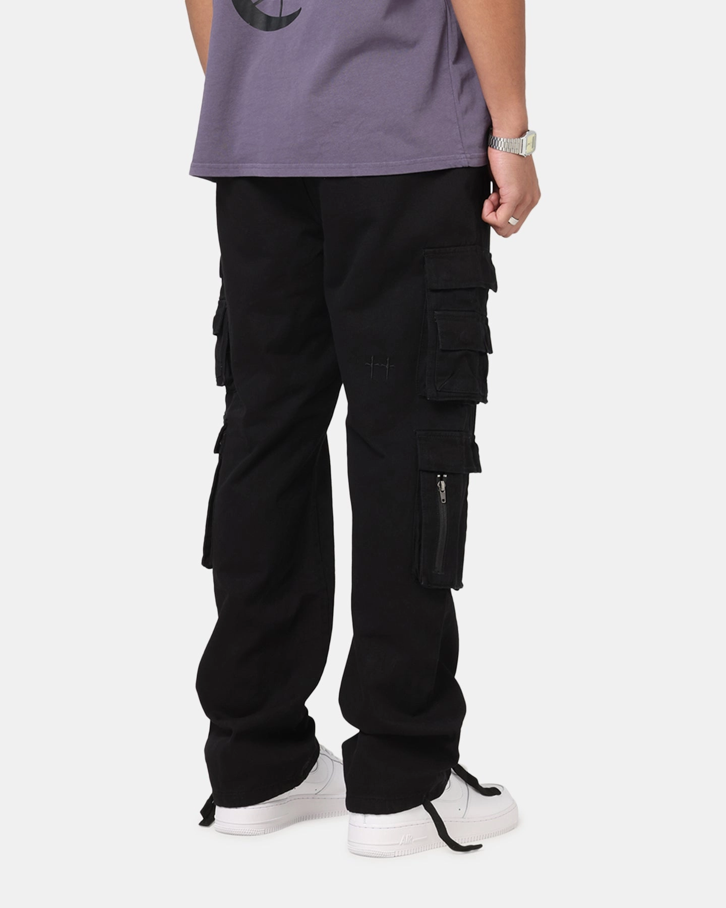 Multi Pocket System Non Irritating Seams Saint Morta Modern Utility Cargo Pants Washed Black