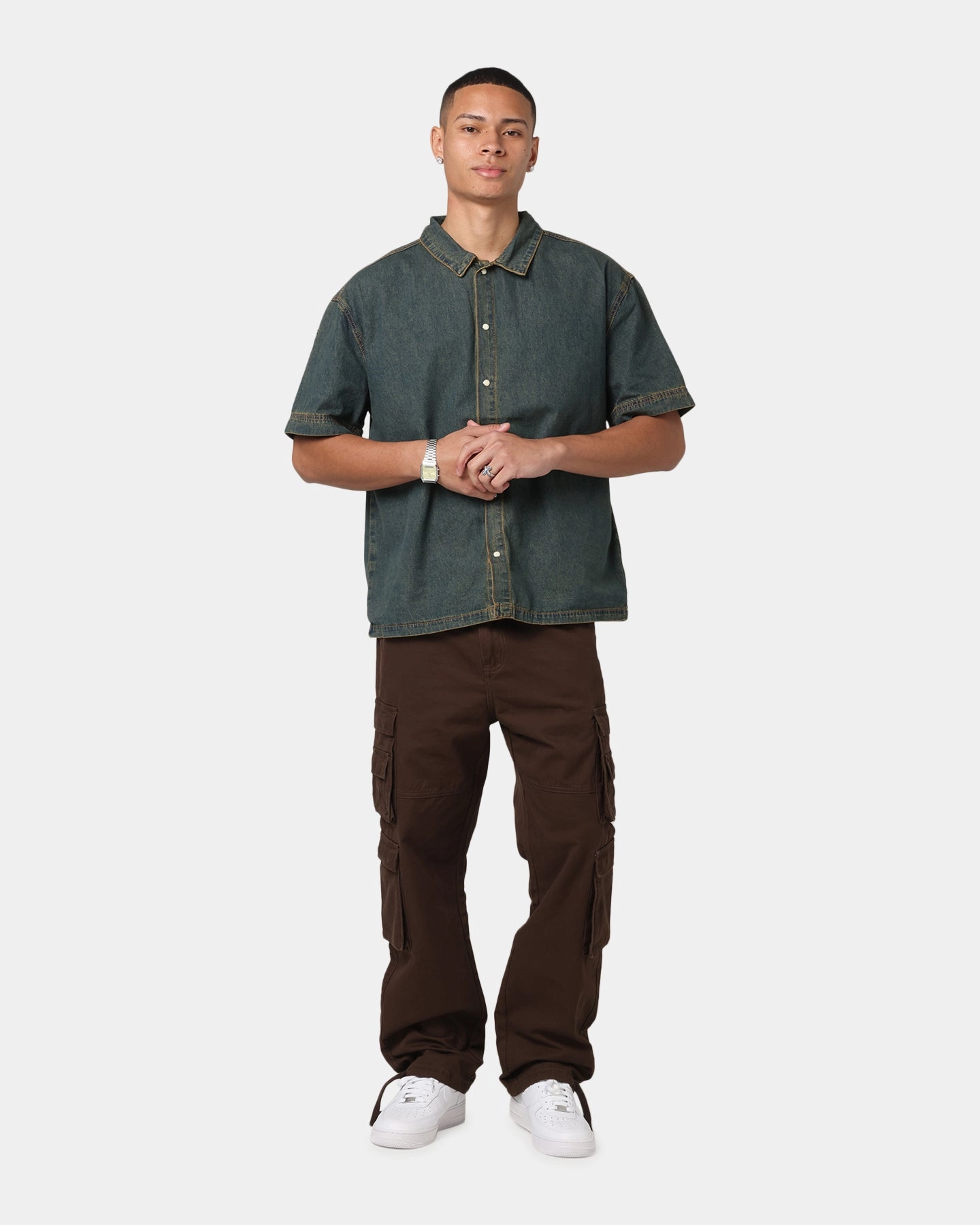 SmoothZipClosure Casual Essentials Saint Morta Modern Utility Cargo Pants Washed Brown