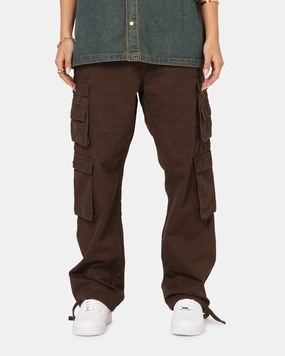 Ripped design Saint Morta Modern Utility Cargo Pants Washed Brown