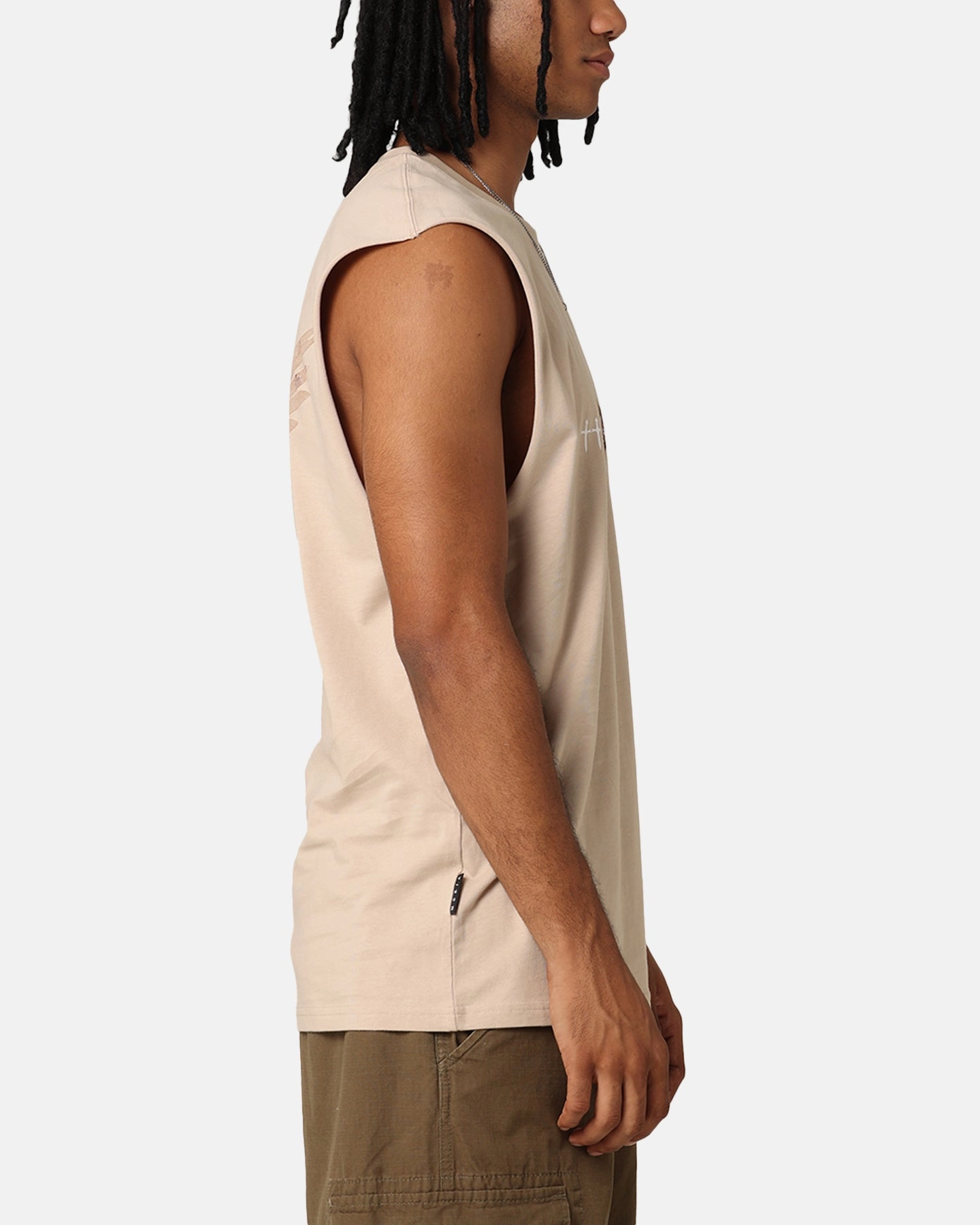 Cozy Look Wear Smart Outfit Saint Morta Momento Mori Oversized Muscle T-Shirt Stone