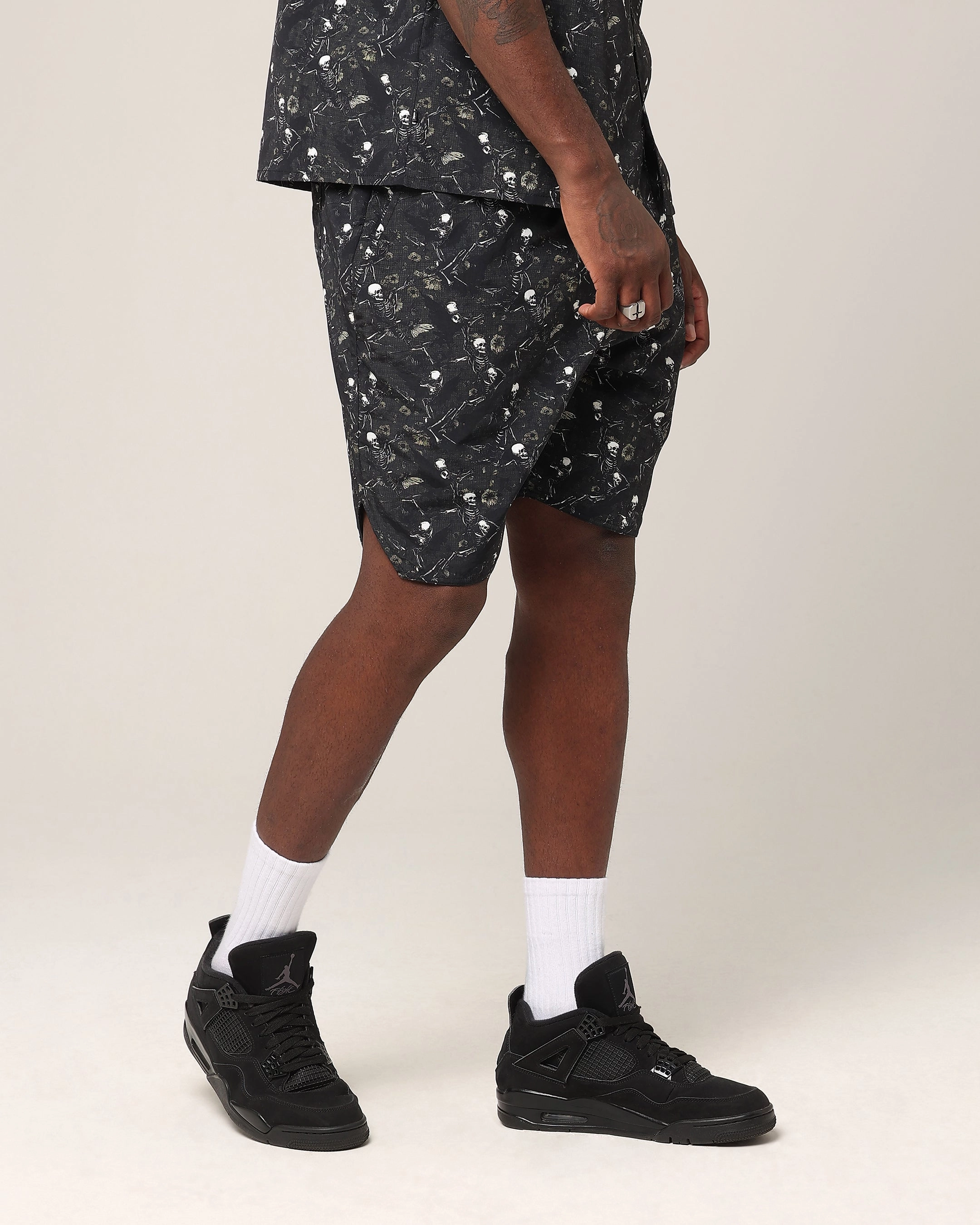 Saint Morta Netherworld Nylon Shorts Multi Athletic Wear Glide On Waist System