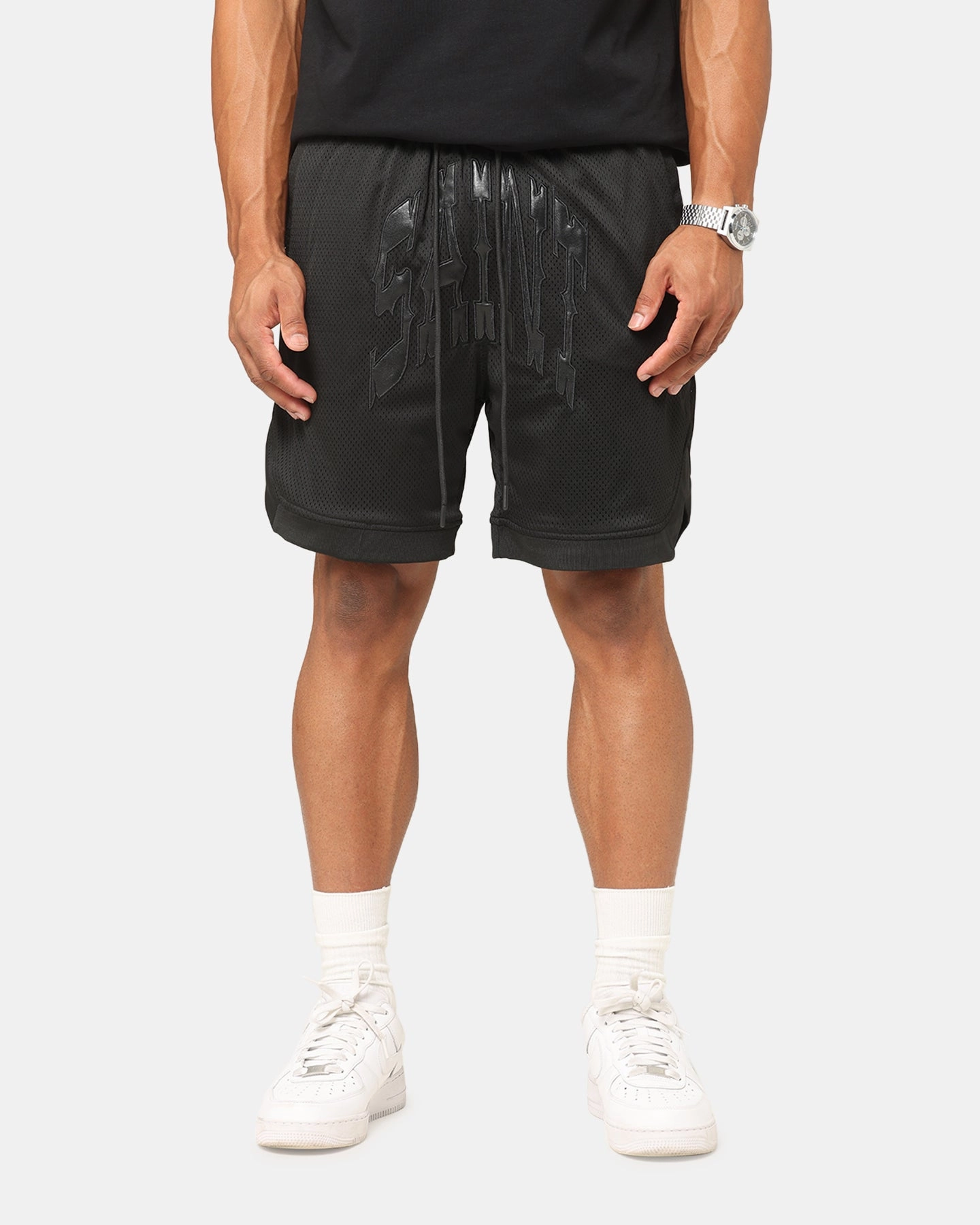 UPF Sun Protection denim material Saint Morta Outlaw Basketball Shorts Black
