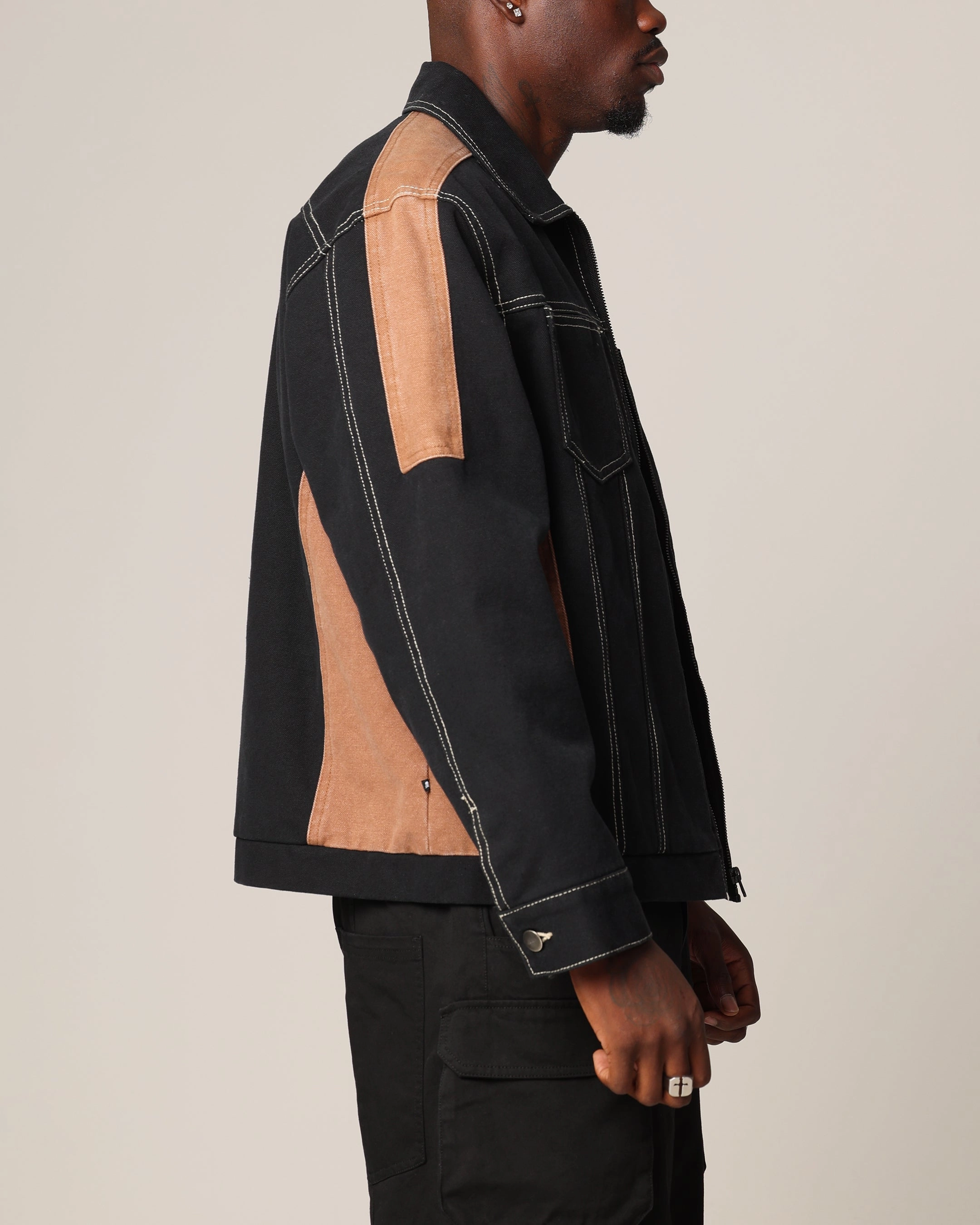 autumn clothing High Visibility Accents Saint Morta Outlaw Rodeo Jacket Black/Brown