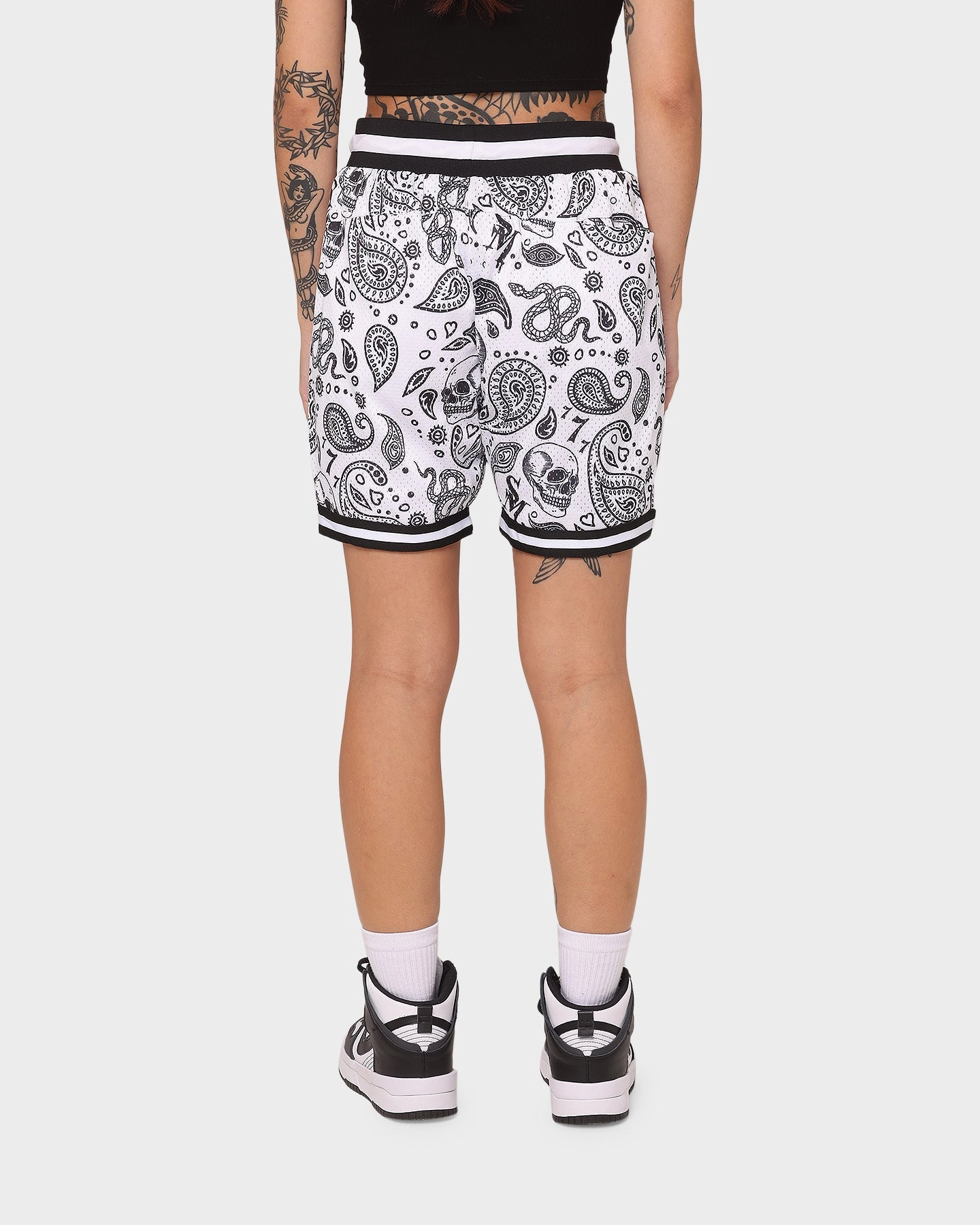 Saint Morta Paisley Olympus Ball Shorts White/Black Sport Friendly Warm Day Outfit