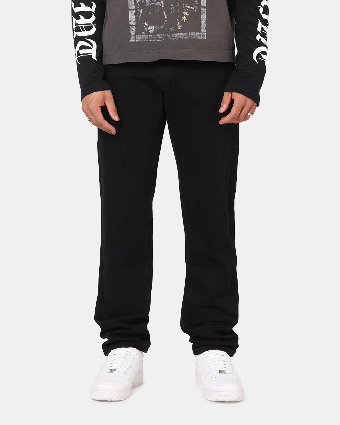 Saint Morta Psykhe Jeans Black Stonewash Classic Beach Day Travel Outfit Night Out Rainy Day