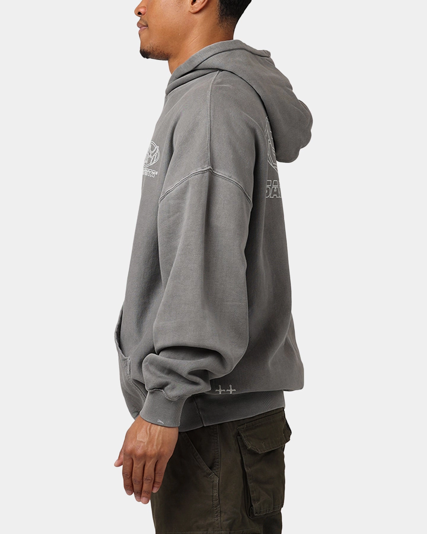 Mid-layer Saint Morta Rage Motors Premium Hoodie Washed Charcoal