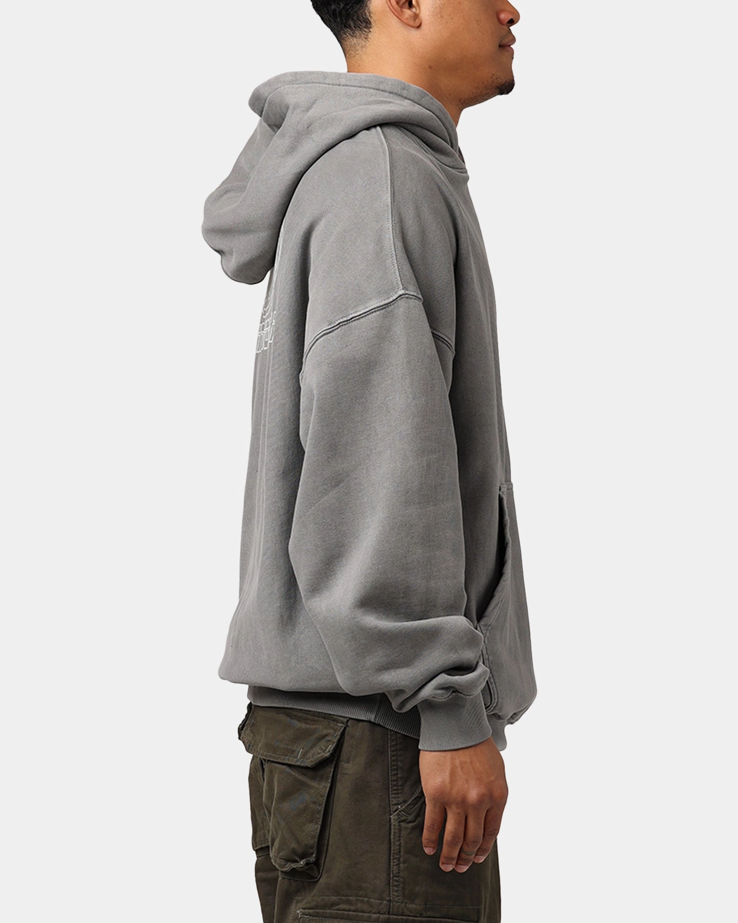 Reinforced Elbow Patches Perfume Saint Morta Rage Motors Premium Hoodie Washed Charcoal