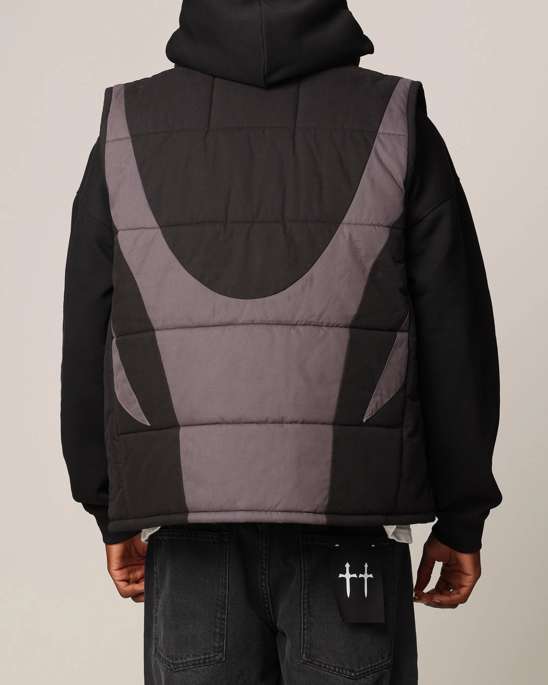 Saint Morta Rage Puffer Vest Black/Grey Versatile Wear Black