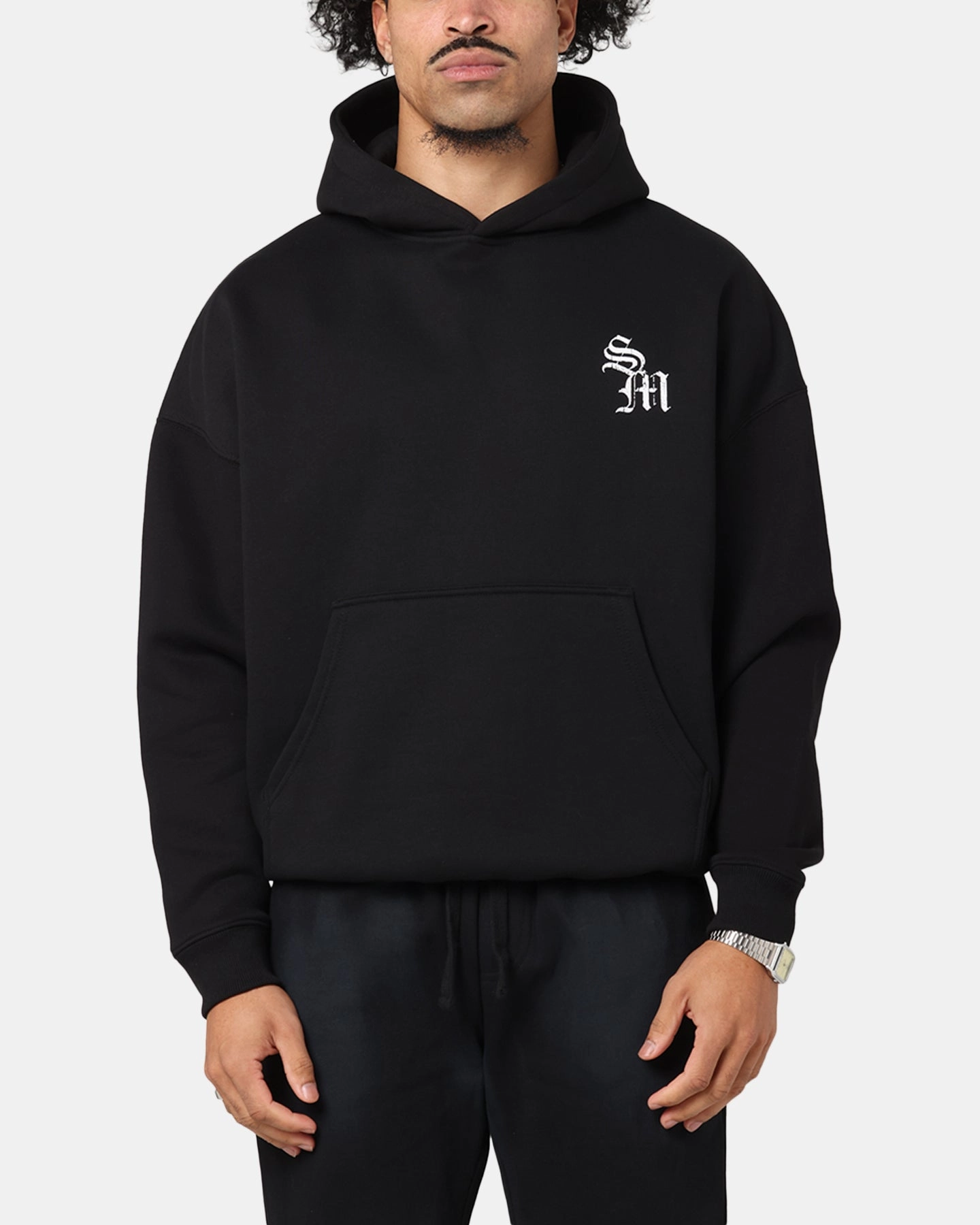 QuiltedPattern Waterproof Wear Saint Morta Redemption Boxy Hoodie Black