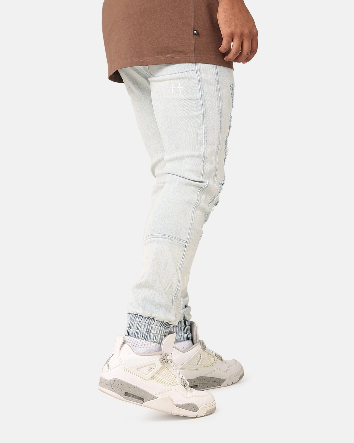 Timeless Utility DoubleLayeredKnees Saint Morta Riot Joggers Light Blue