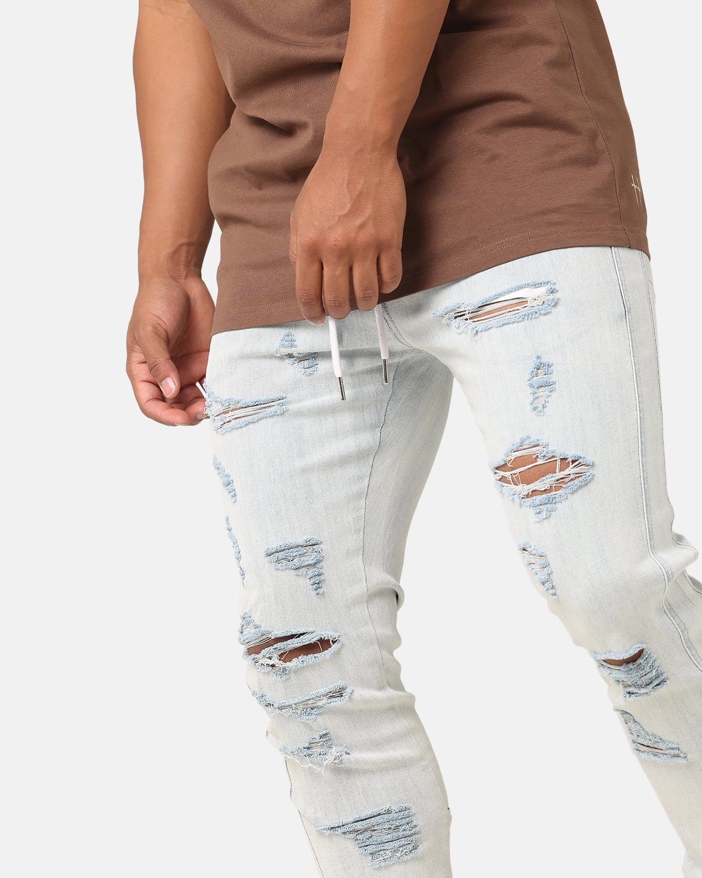 Saint Morta Riot Joggers Light Blue Essential Fit ReflectiveAccentDetails