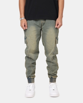 Denim finish Sporty Look Saint Morta Rodeo Denim Joggers Dirty Blue
