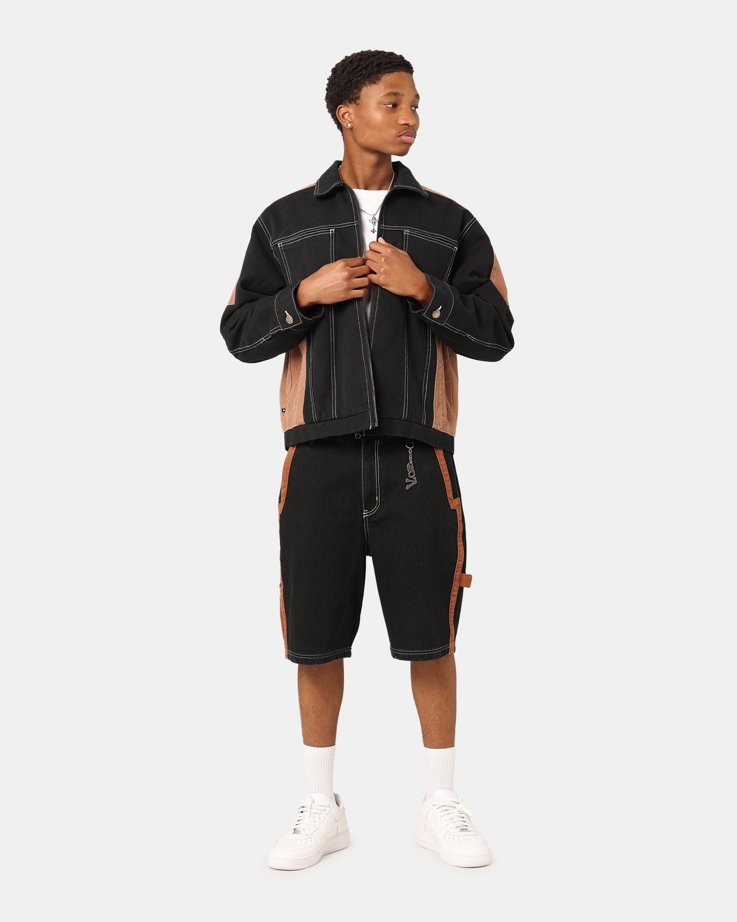 Vintage Look Saint Morta Rodeo Denim Shorts Black