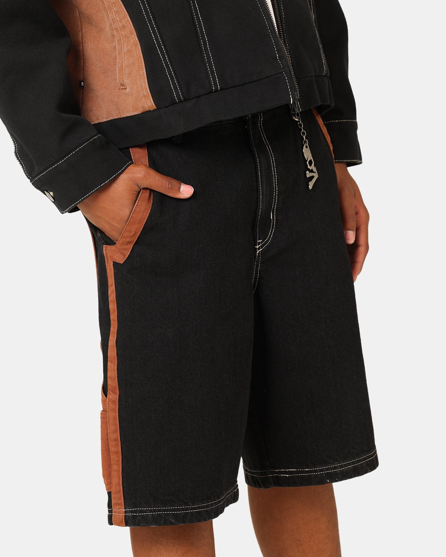 fade - resistant Saint Morta Rodeo Denim Shorts Black