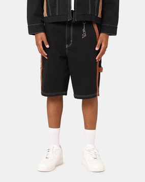 Saint Morta Rodeo Denim Shorts Black Multi Panel Cut Value for Money