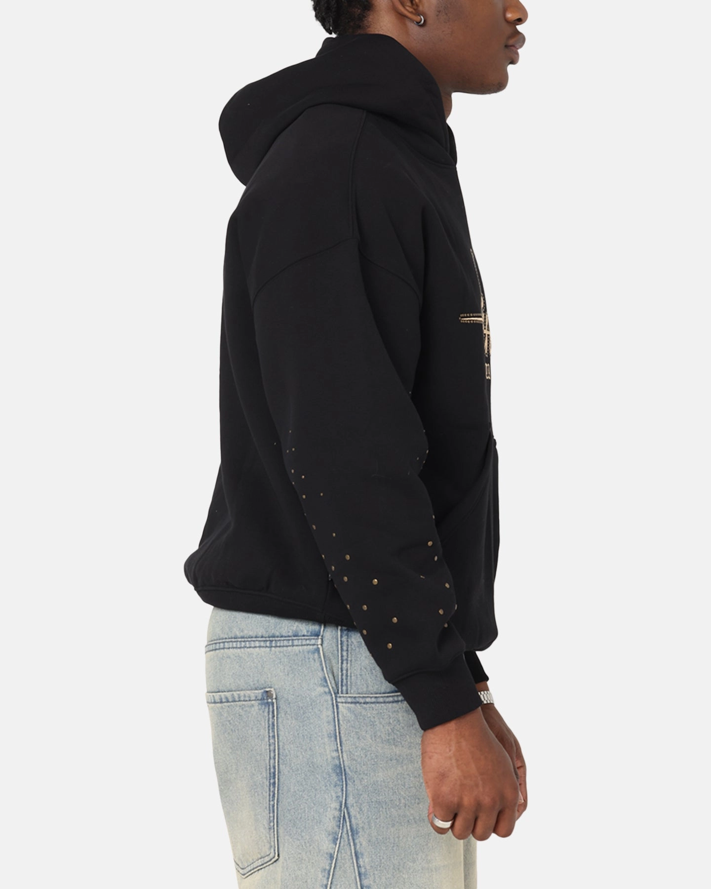 athletic style Saint Morta Rodeo Drive Boxy Hoodie Black
