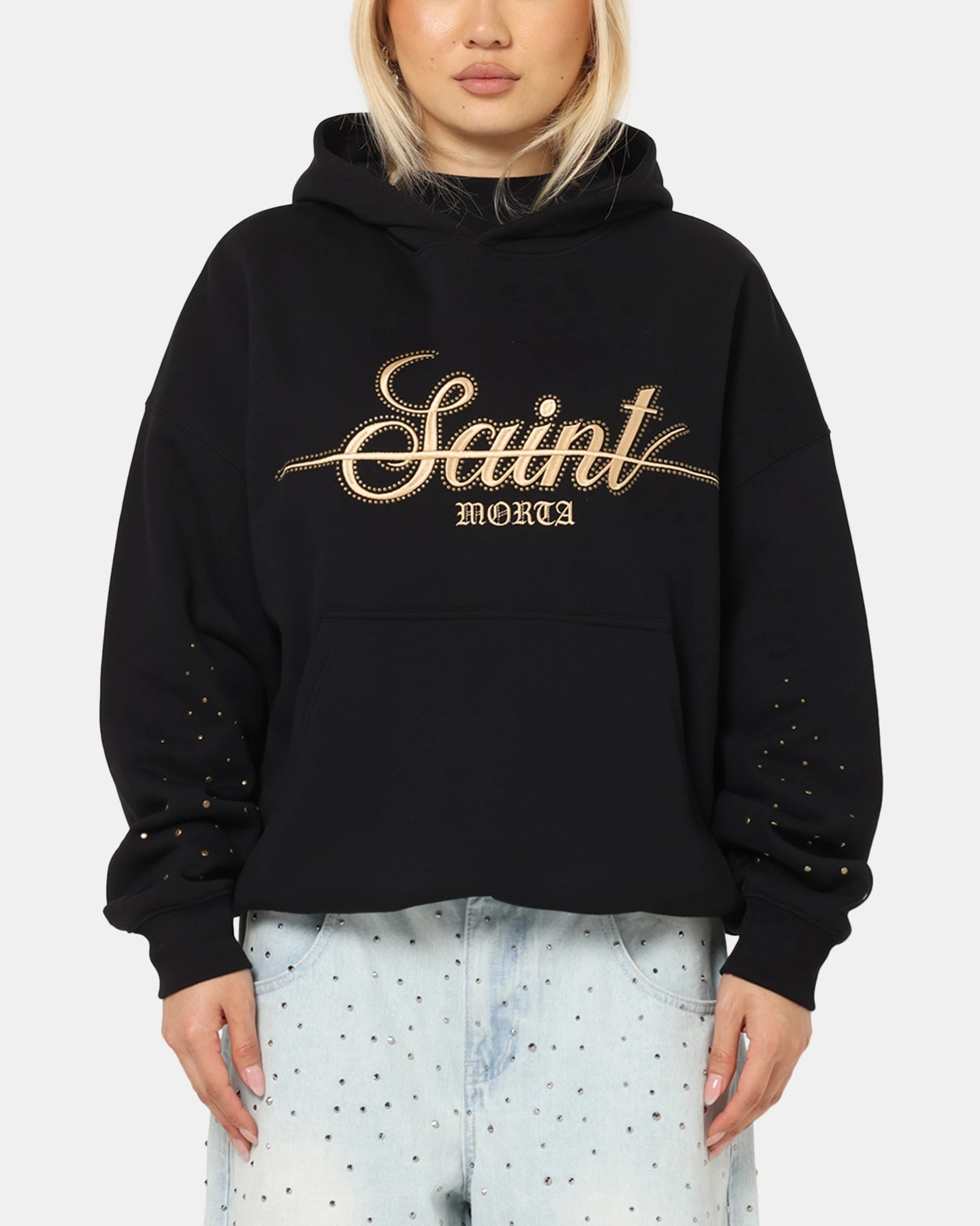 Otter like Saint Morta Rodeo Drive Boxy Hoodie Black