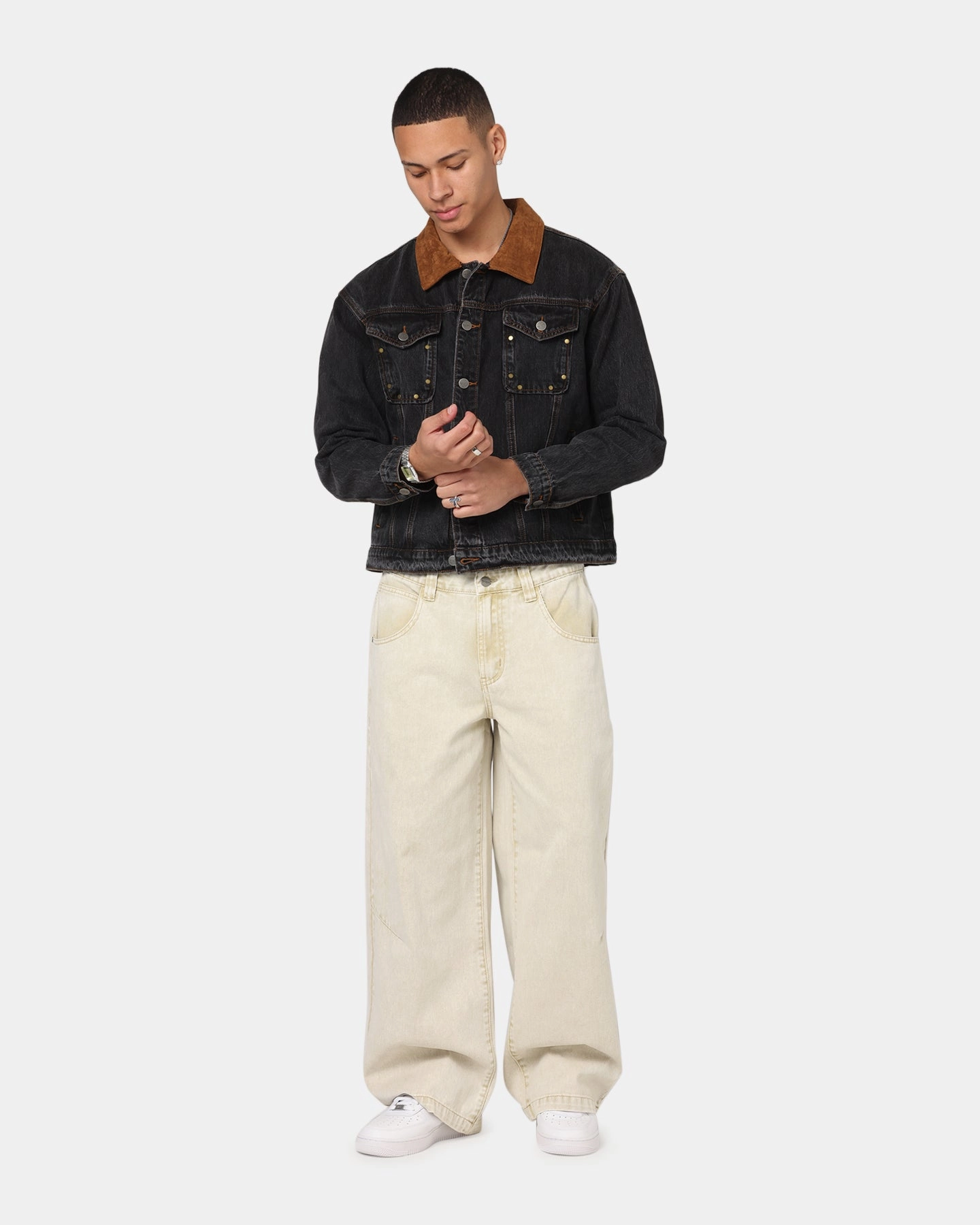 cruelty - free Taste Saint Morta Rodeo Drive Denim Jacket Black Shadow