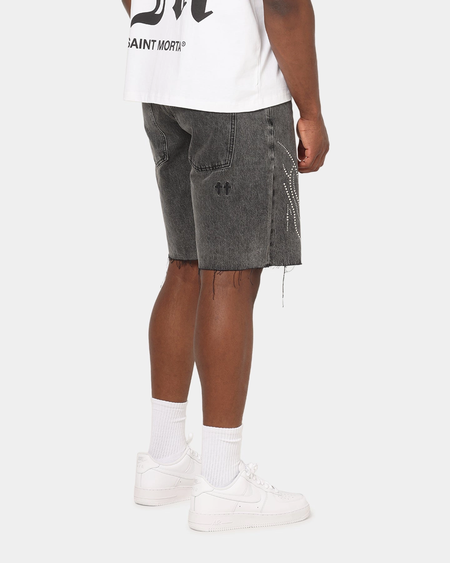 Saint Morta Sanctified Jorts Aged Grey Casual Look Daytime Style