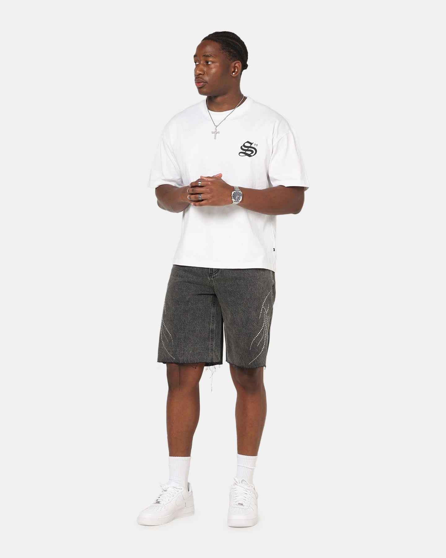 Saint Morta Sanctified Jorts Aged Grey Multi Pocket System