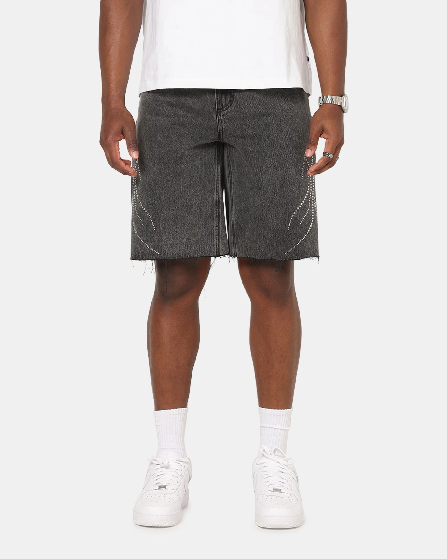 Saint Morta Sanctified Jorts Aged Grey men's fashion Lounge Ready