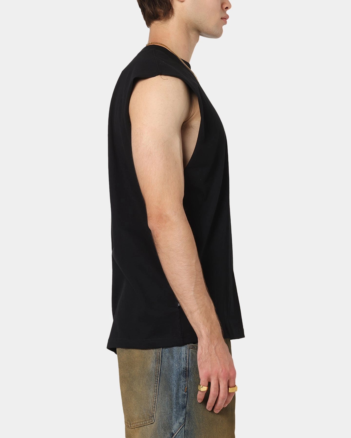 Saint Morta Scription Oversized Muscle T-Shirt Black Casual Essentials