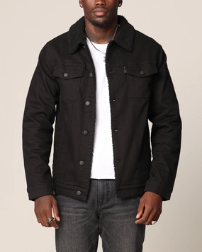 Option Saint Morta Sherpa Denim Jacket Black/Black