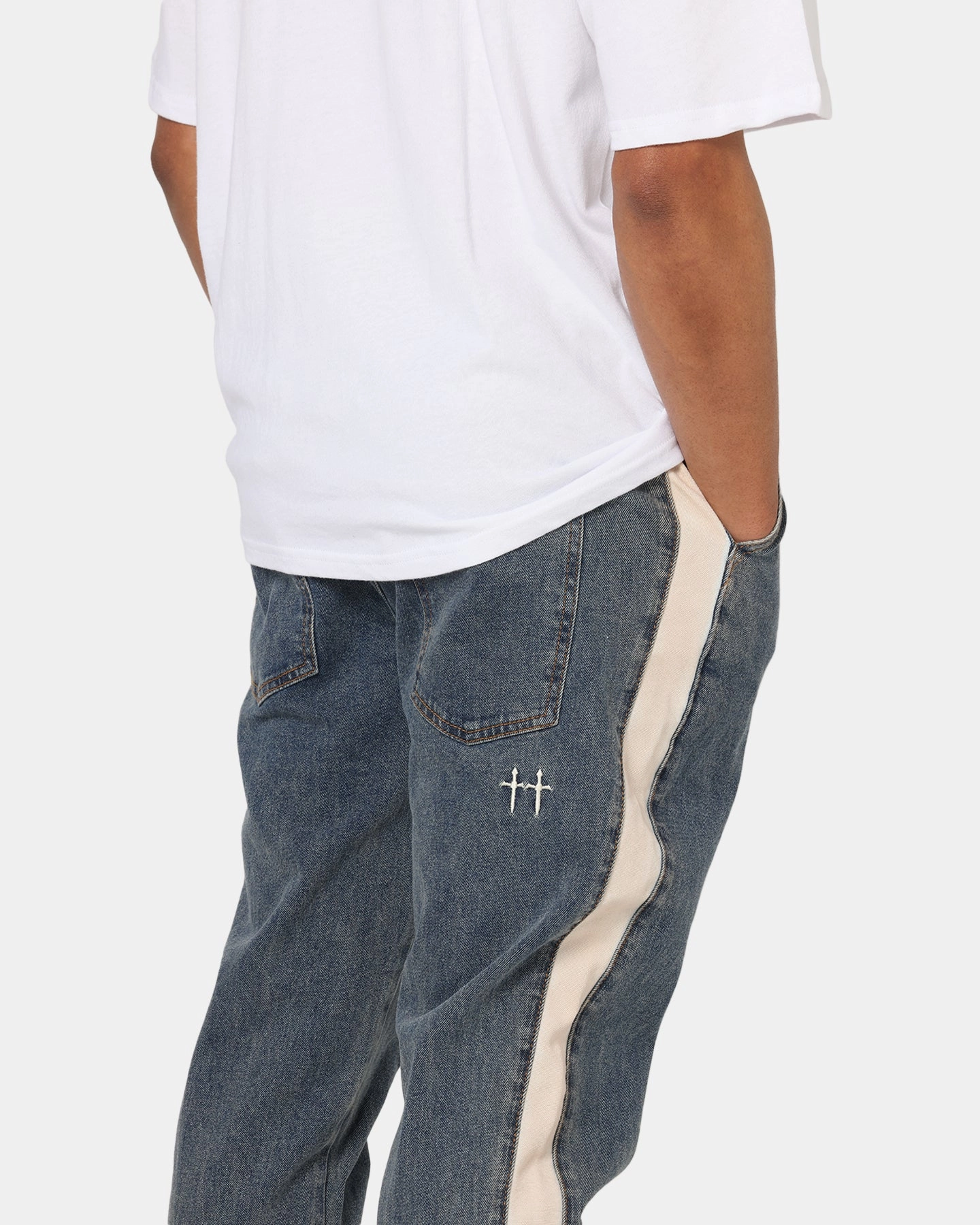 AdjustableTabs Saint Morta Sidewinder Denim Joggers Dirty Denim