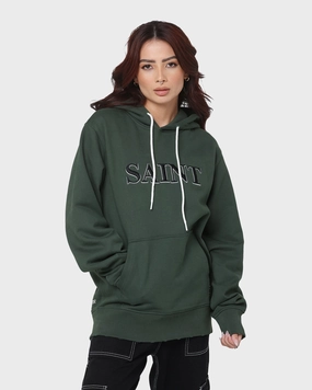 Saint Morta Society Hoodie Dark Green Fleece