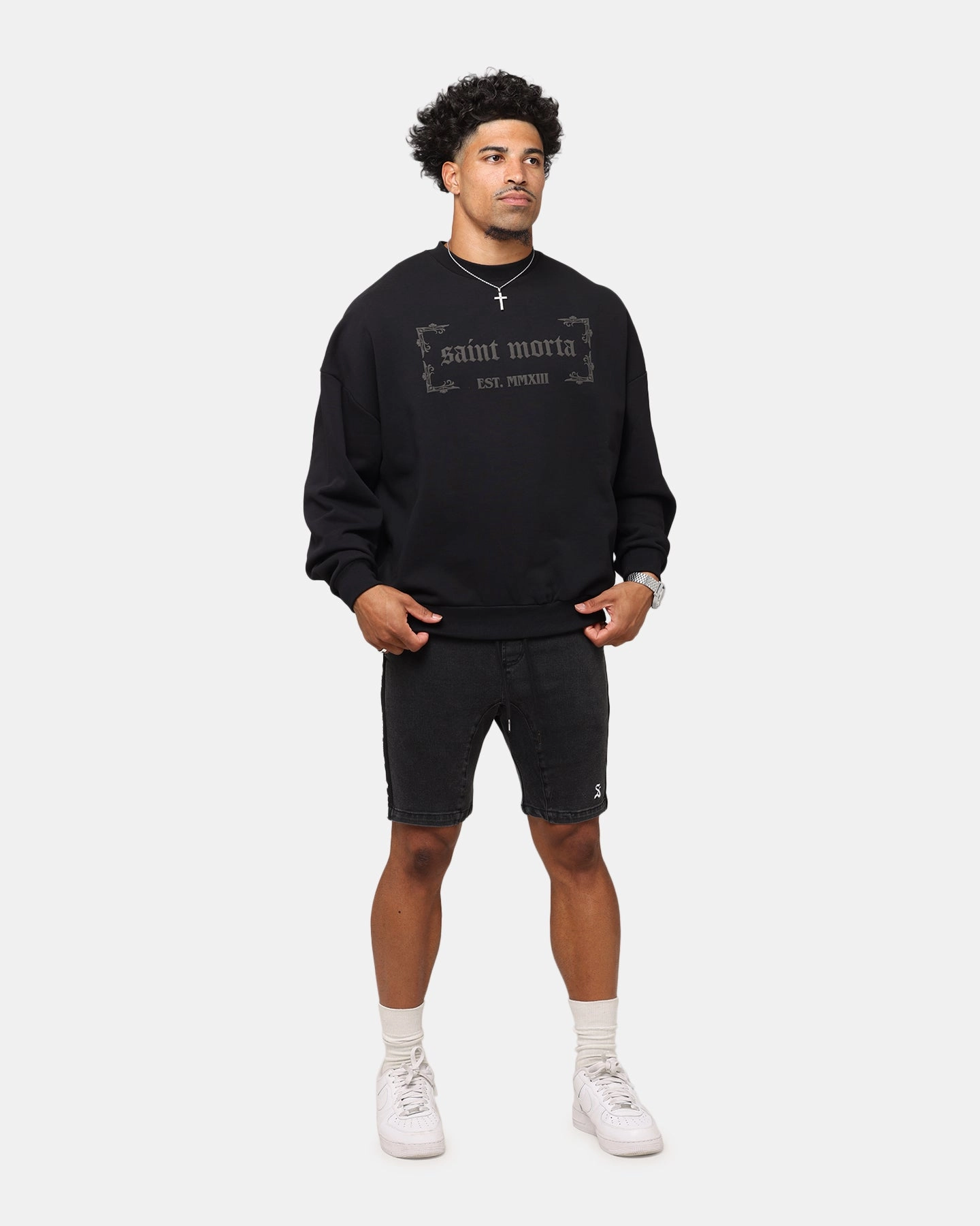 Saint Morta Sport X Walk Shorts Black Shadow Fit Design